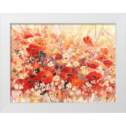 Campo di fiori White Modern Wood Framed Art Print by Florio, Luigi