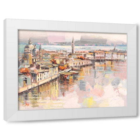 Dolce Venezia White Modern Wood Framed Art Print by Florio, Luigi