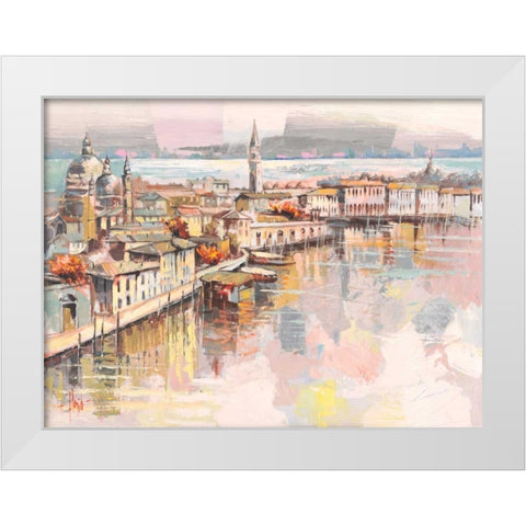 Dolce Venezia White Modern Wood Framed Art Print by Florio, Luigi