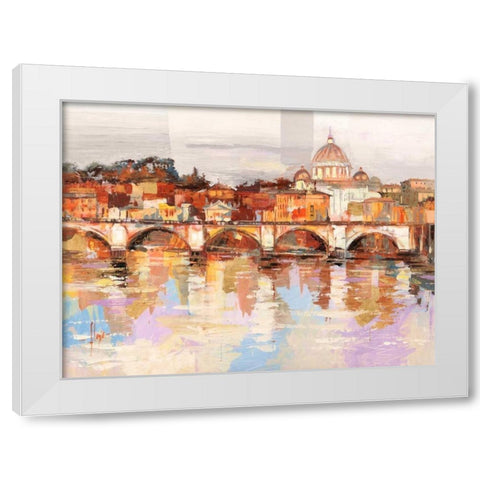 Dolcemente Roma White Modern Wood Framed Art Print by Florio, Luigi