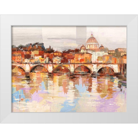 Dolcemente Roma White Modern Wood Framed Art Print by Florio, Luigi