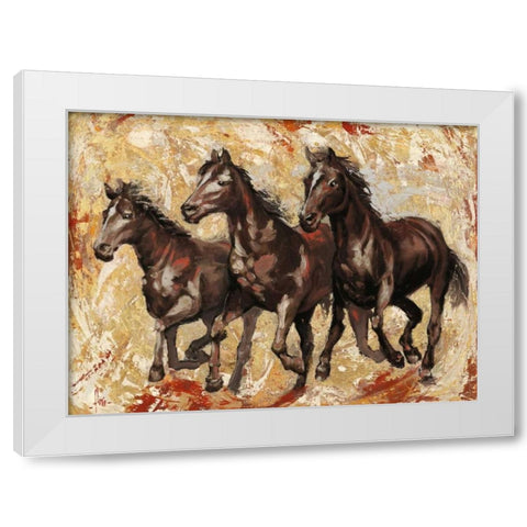 Nel vento White Modern Wood Framed Art Print by Florio, Luigi