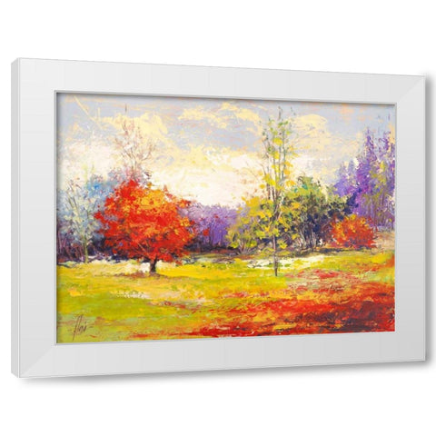 Colori d autunno White Modern Wood Framed Art Print by Florio, Luigi