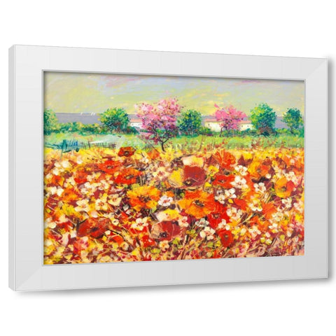 Colori di primavera White Modern Wood Framed Art Print by Florio, Luigi