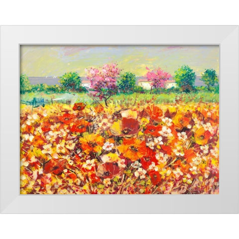 Colori di primavera White Modern Wood Framed Art Print by Florio, Luigi