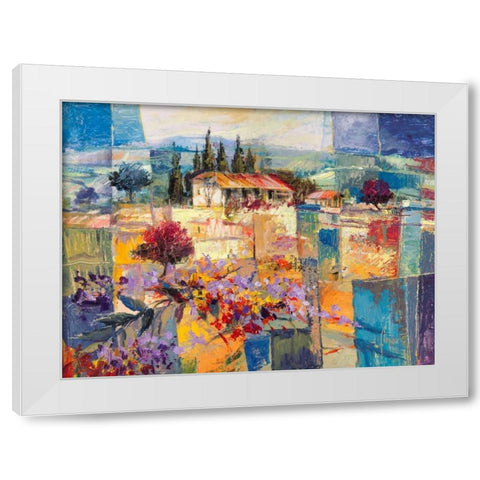 Racconto destate White Modern Wood Framed Art Print by Florio, Luigi