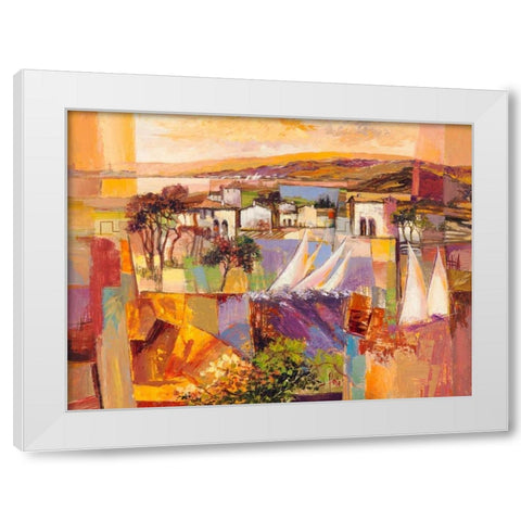 Racconto italiano White Modern Wood Framed Art Print by Krahmer, Frank
