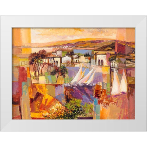 Racconto italiano White Modern Wood Framed Art Print by Krahmer, Frank