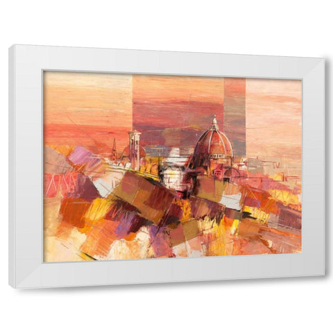 Firenze astratta White Modern Wood Framed Art Print by Florio, Luigi