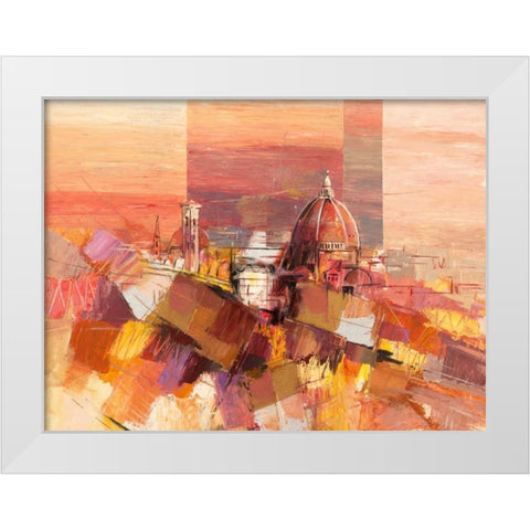 Firenze astratta White Modern Wood Framed Art Print by Florio, Luigi