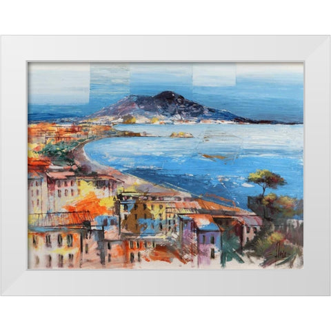 Dolce Napoli White Modern Wood Framed Art Print by Florio, Luigi