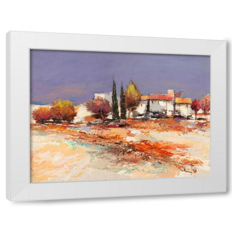 Case nel sole White Modern Wood Framed Art Print by Florio, Luigi