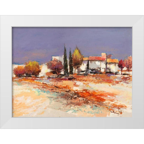 Case nel sole White Modern Wood Framed Art Print by Florio, Luigi
