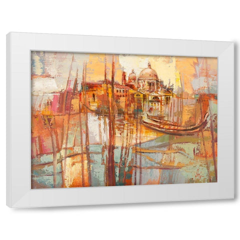 Colori di Venezia White Modern Wood Framed Art Print by Luigi, Florio