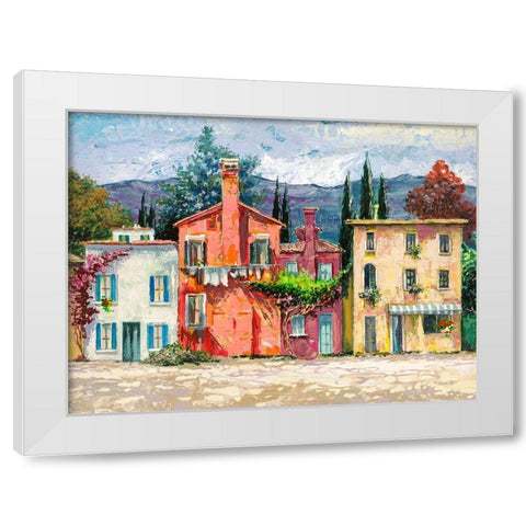 Paese italiano I White Modern Wood Framed Art Print by Luigi, Florio