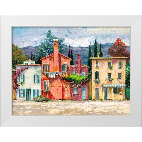 Paese italiano I White Modern Wood Framed Art Print by Luigi, Florio