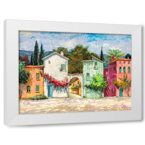 Paese italiano II White Modern Wood Framed Art Print by Luigi, Florio