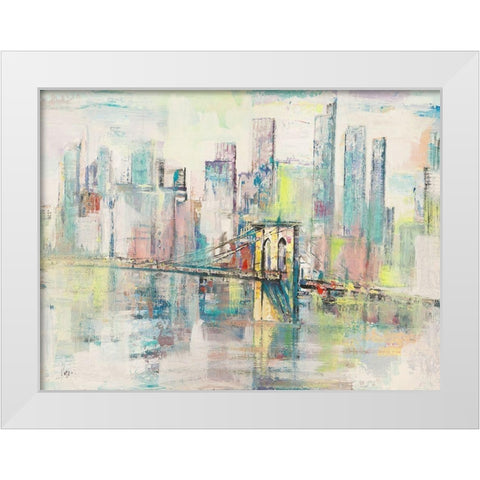 Mattino a Manhattan White Modern Wood Framed Art Print by Florio, Luigi