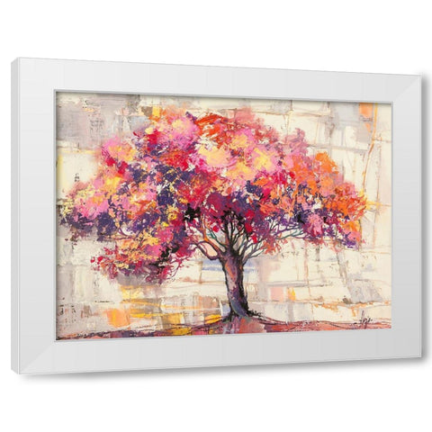 Albero dei colori White Modern Wood Framed Art Print by Florio, Luigi