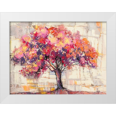 Albero dei colori White Modern Wood Framed Art Print by Florio, Luigi