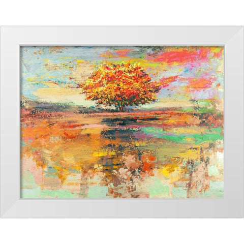 Albero destate White Modern Wood Framed Art Print by Florio, Luigi