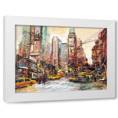 Mattino su Manhattan White Modern Wood Framed Art Print by Florio, Luigi