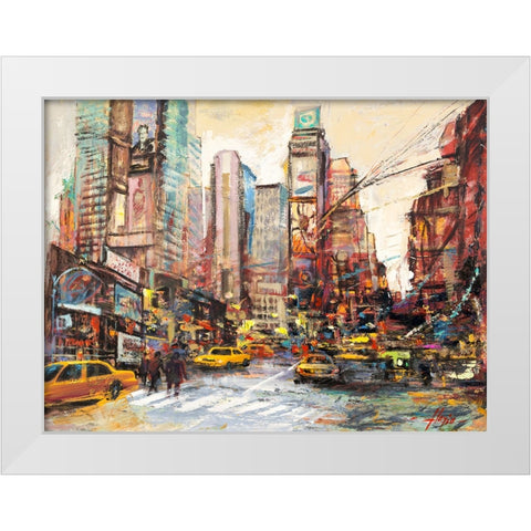 Mattino su Manhattan White Modern Wood Framed Art Print by Florio, Luigi