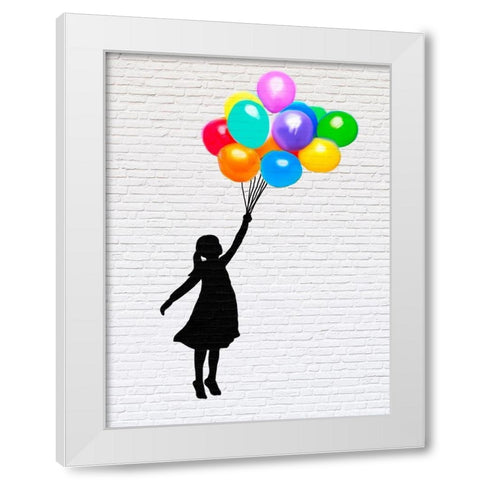 Learn to Fly (detail) White Modern Wood Framed Art Print by Masterfunk Collective