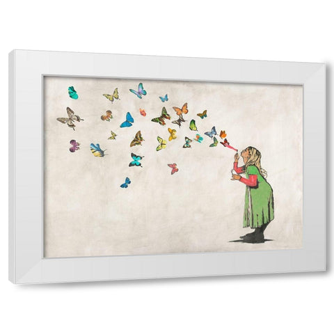 A thing of beauty... White Modern Wood Framed Art Print by Masterfunk Collective