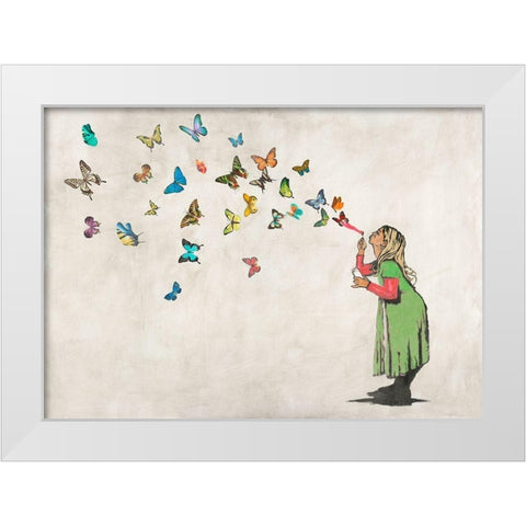 A thing of beauty... White Modern Wood Framed Art Print by Masterfunk Collective