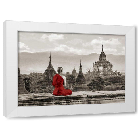 Deep Meditation White Modern Wood Framed Art Print by Moreau, Marc