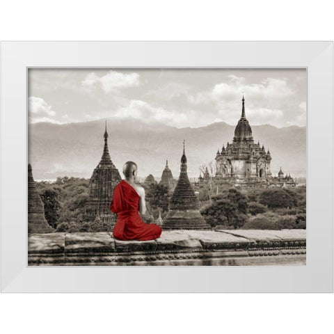 Deep Meditation White Modern Wood Framed Art Print by Moreau, Marc