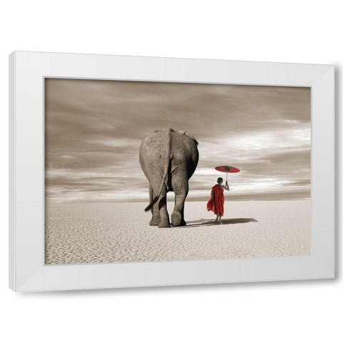 In the Plains White Modern Wood Framed Art Print by Moreau, Marc