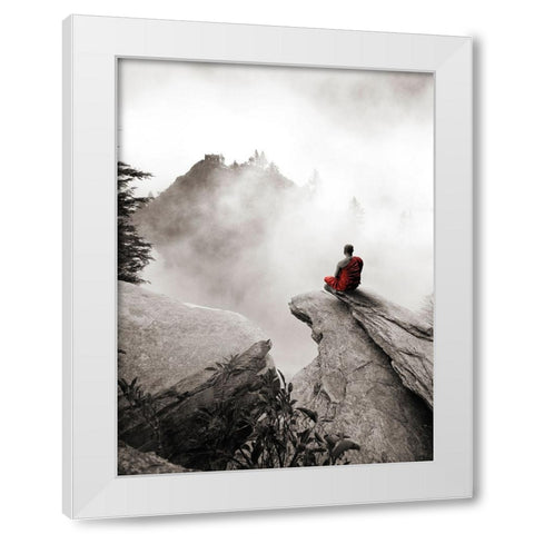 Contemplate White Modern Wood Framed Art Print by Moreau, Marc