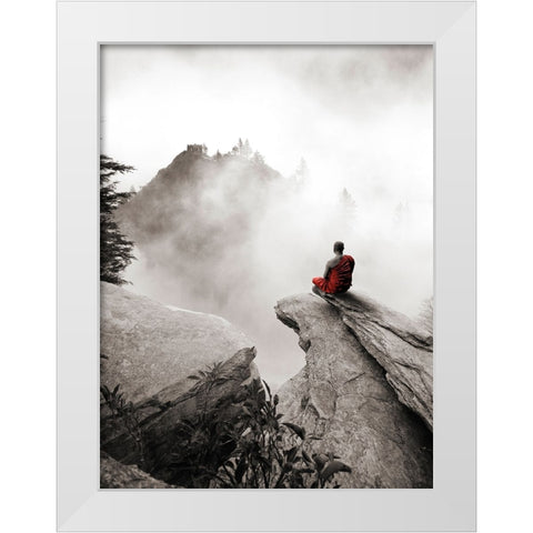 Contemplate White Modern Wood Framed Art Print by Moreau, Marc