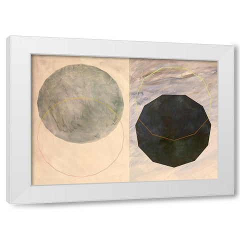 Morfi White Modern Wood Framed Art Print by Novello, Patrizia