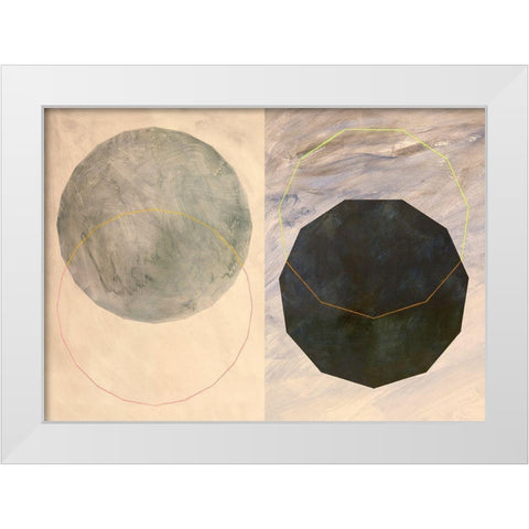 Morfi White Modern Wood Framed Art Print by Novello, Patrizia
