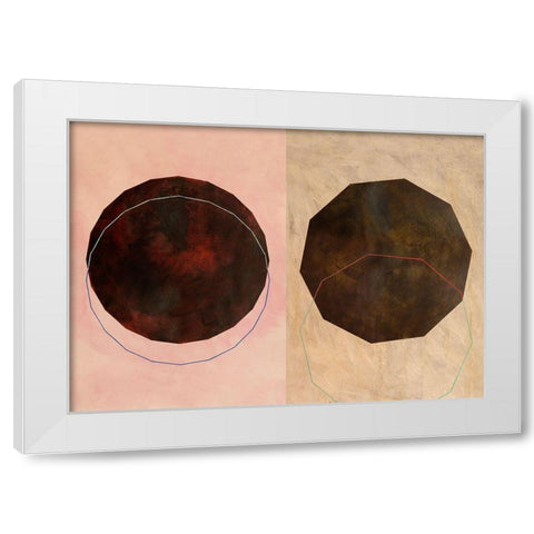 Poliedra White Modern Wood Framed Art Print by Novello, Patrizia