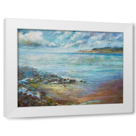 Sail Away White Modern Wood Framed Art Print by Whatmore, Nel