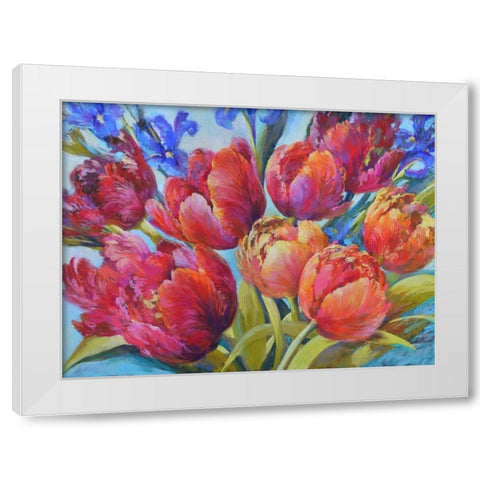 Jumping for Joy White Modern Wood Framed Art Print by Whatmore, Nel