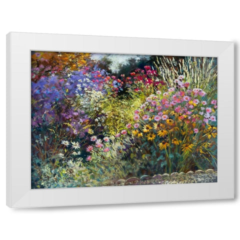 Evening in the Garden White Modern Wood Framed Art Print by Whatmore, Nel