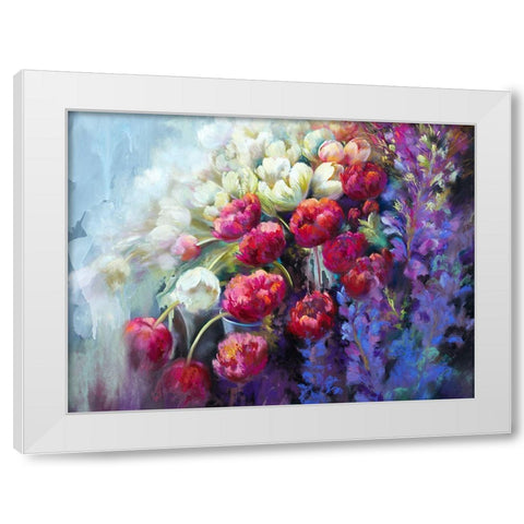 The Fabulous Florist (detail) White Modern Wood Framed Art Print by Whatmore, Nel