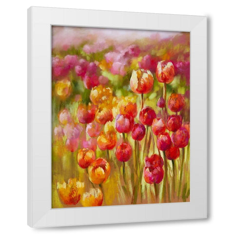 Tulip Sea White Modern Wood Framed Art Print by Whatmore, Nel