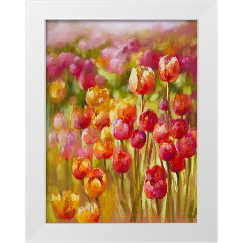Tulip Sea White Modern Wood Framed Art Print by Whatmore, Nel