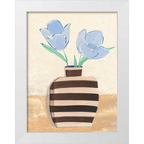 Vase with Tulips II White Modern Wood Framed Art Print by Dupree, Pat