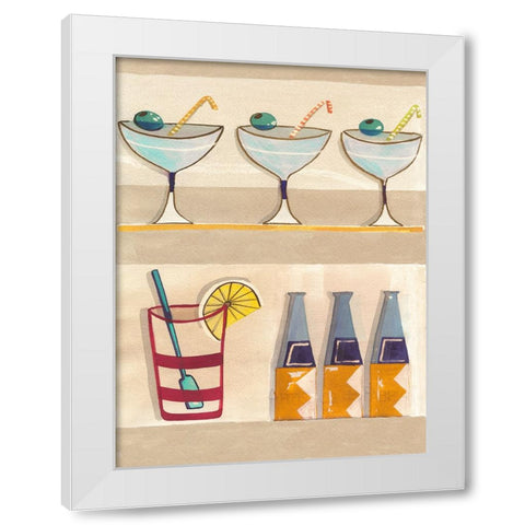 Happy Hour White Modern Wood Framed Art Print by Dupree, Pat