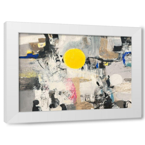 Le due lune White Modern Wood Framed Art Print by Pima, Arthur