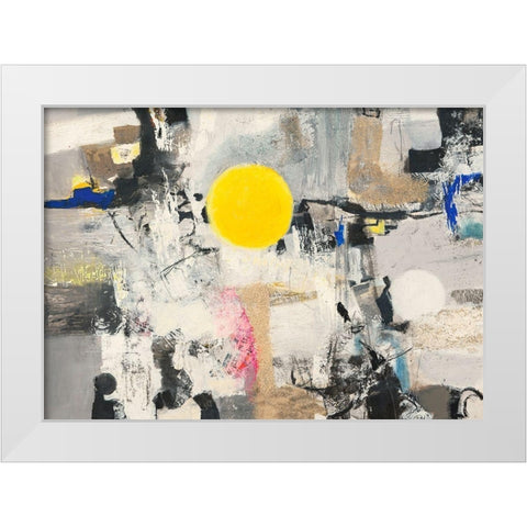 Le due lune White Modern Wood Framed Art Print by Pima, Arthur