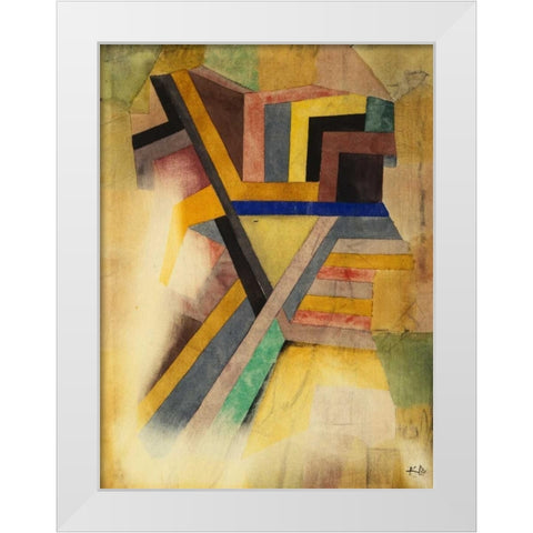 Abstract Painting White Modern Wood Framed Art Print by Klee, Paul