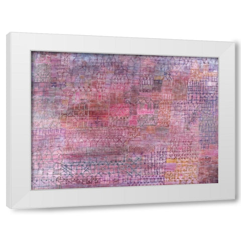 Cathedrals White Modern Wood Framed Art Print by Klee, Paul